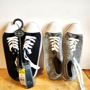 2 Pairs of Sneakers - Black and Gray